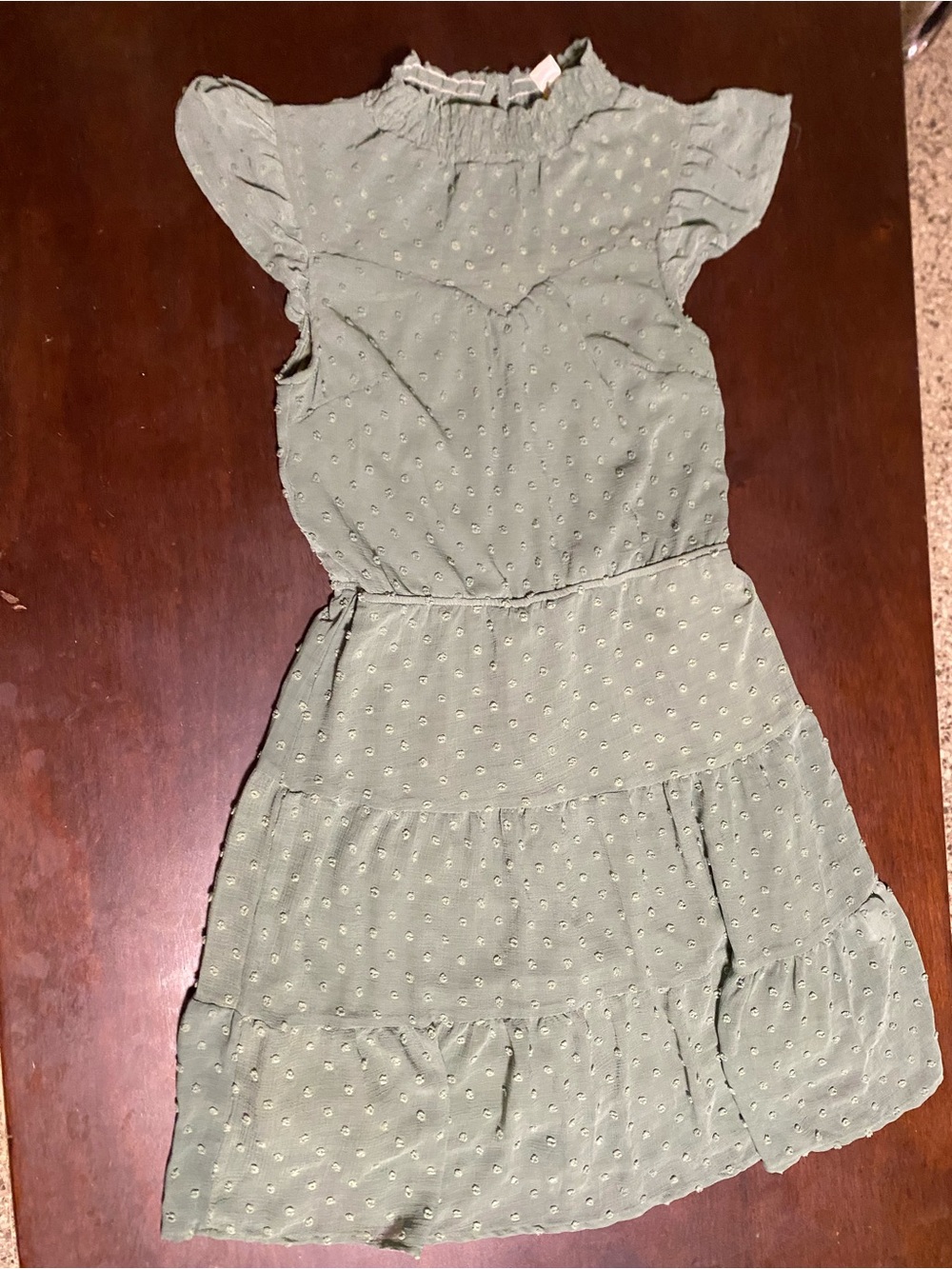 Polka Dots Green Dress size XSmall for Teen or Kids